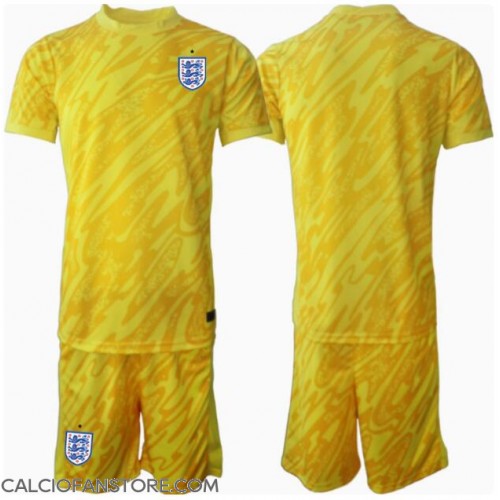 Maglia Calcio Inghilterra Portiere Seconda Divisa Bambino Europei 2024 Manica Corta (+ pantaloncini)